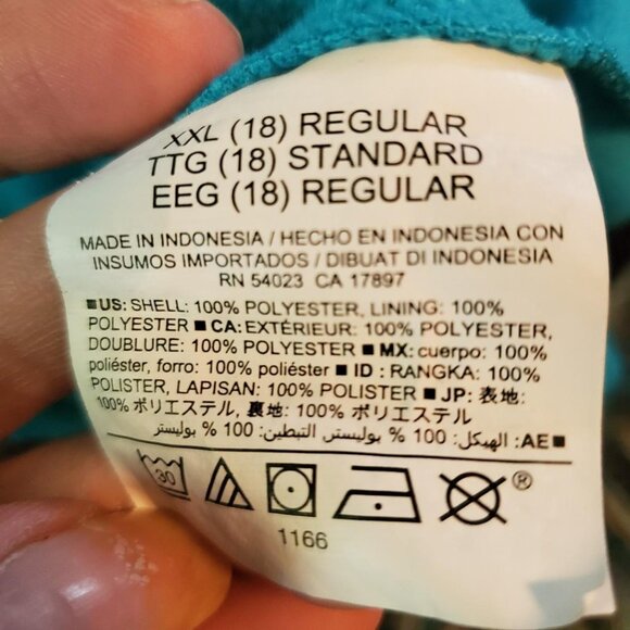 Old Navy Active Teal Blue Turtle Swimming Exercise Jacket - Picture 7 of 8